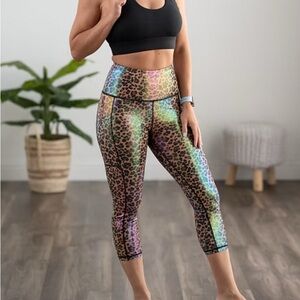 NWT Women's Patterned Shimmer Crop Cheetah Leggings - Bundle and save 25%!